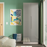Henshaw Grey Oak Tall Double Wardrobe from Roseland Furniture