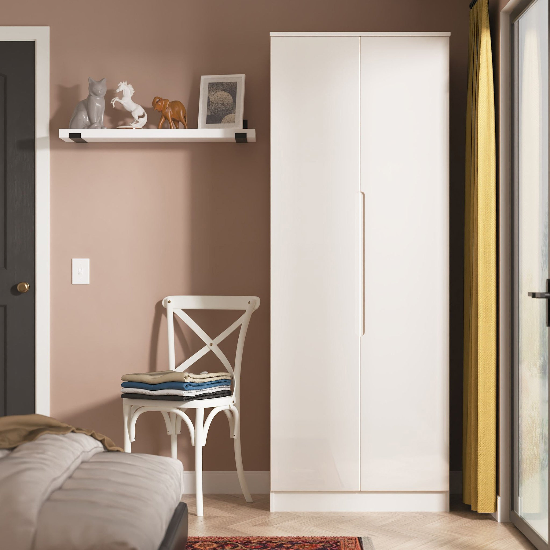 Henshaw Cashmere Tall Double Wardrobe from Roseland Furniture