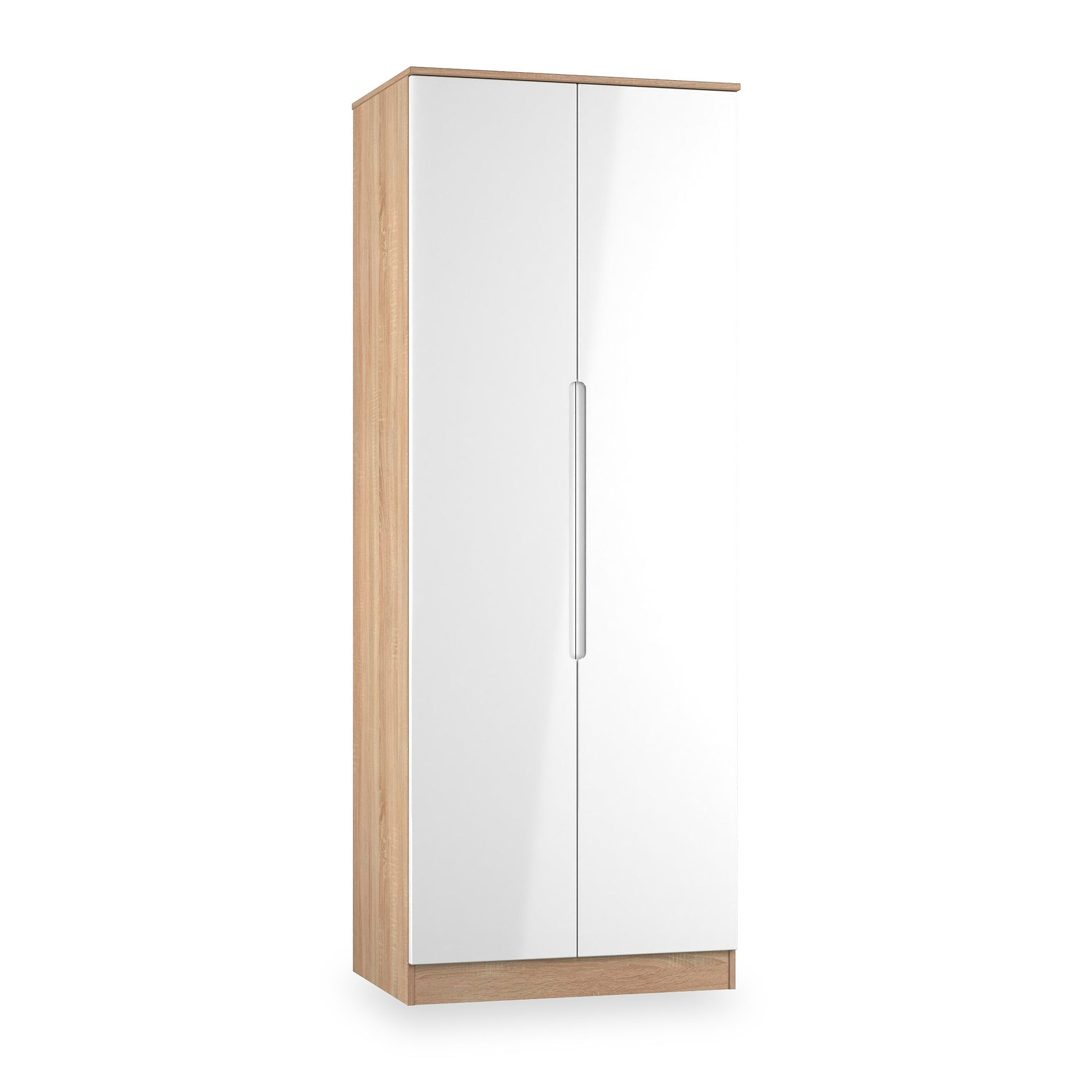 Henshaw Tall Double Wardrobe White Oak from Roseland Furniture