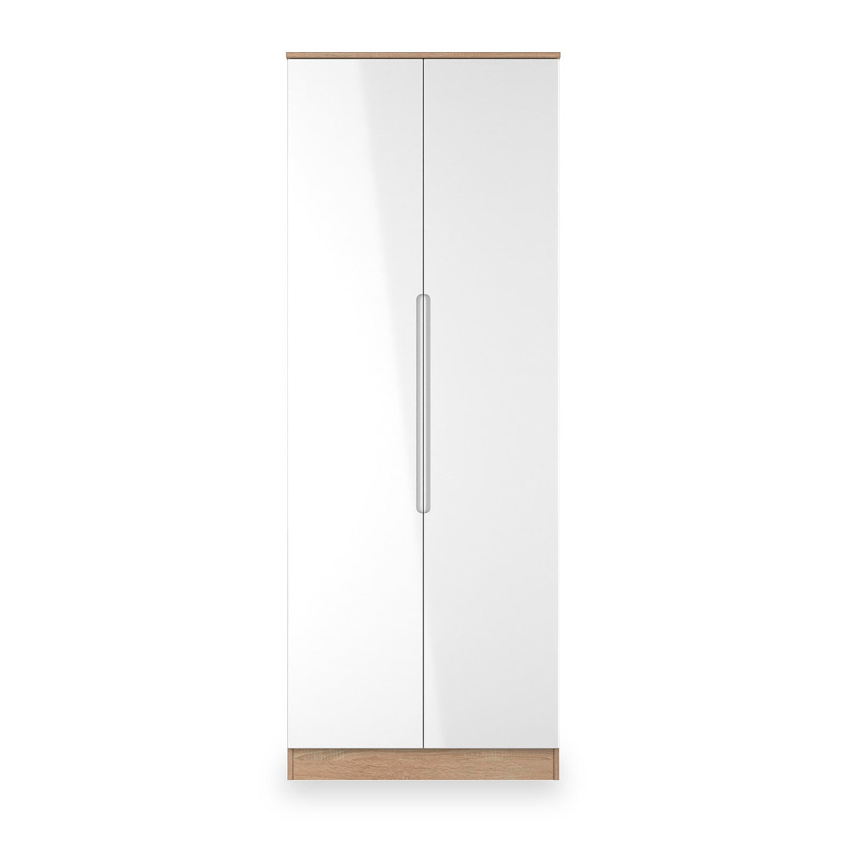 Henshaw Tall Double Wardrobe White Oak from Roseland Furniture