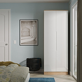 Henshaw Tall Double Wardrobe White Oak from Roseland Furniture