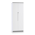 Henshaw Tall Double Wardrobe White Side1 from Roseland Furniture