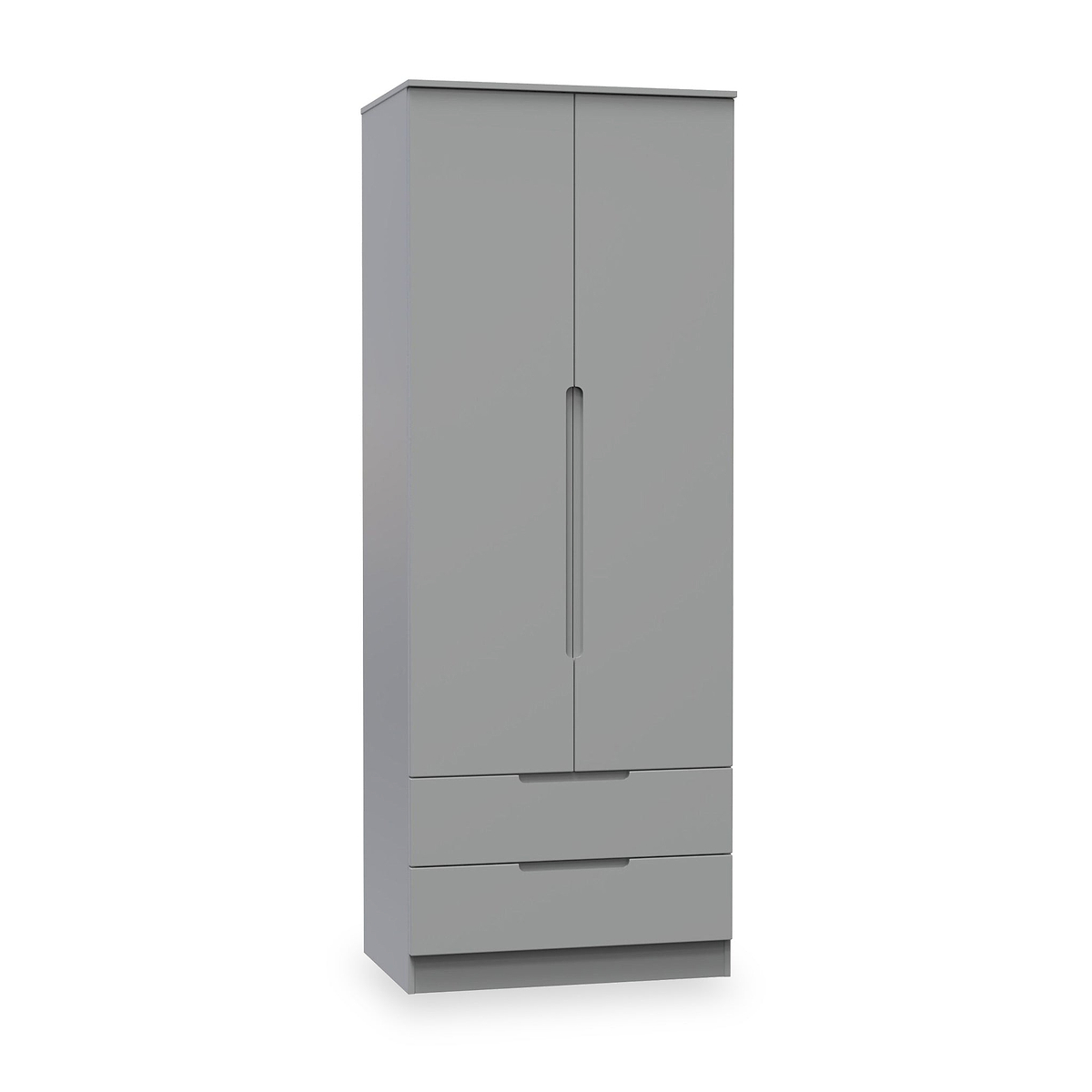 Henshaw 2 Drawer Double Wardrobe Dusk Grey from Roseland Furniture