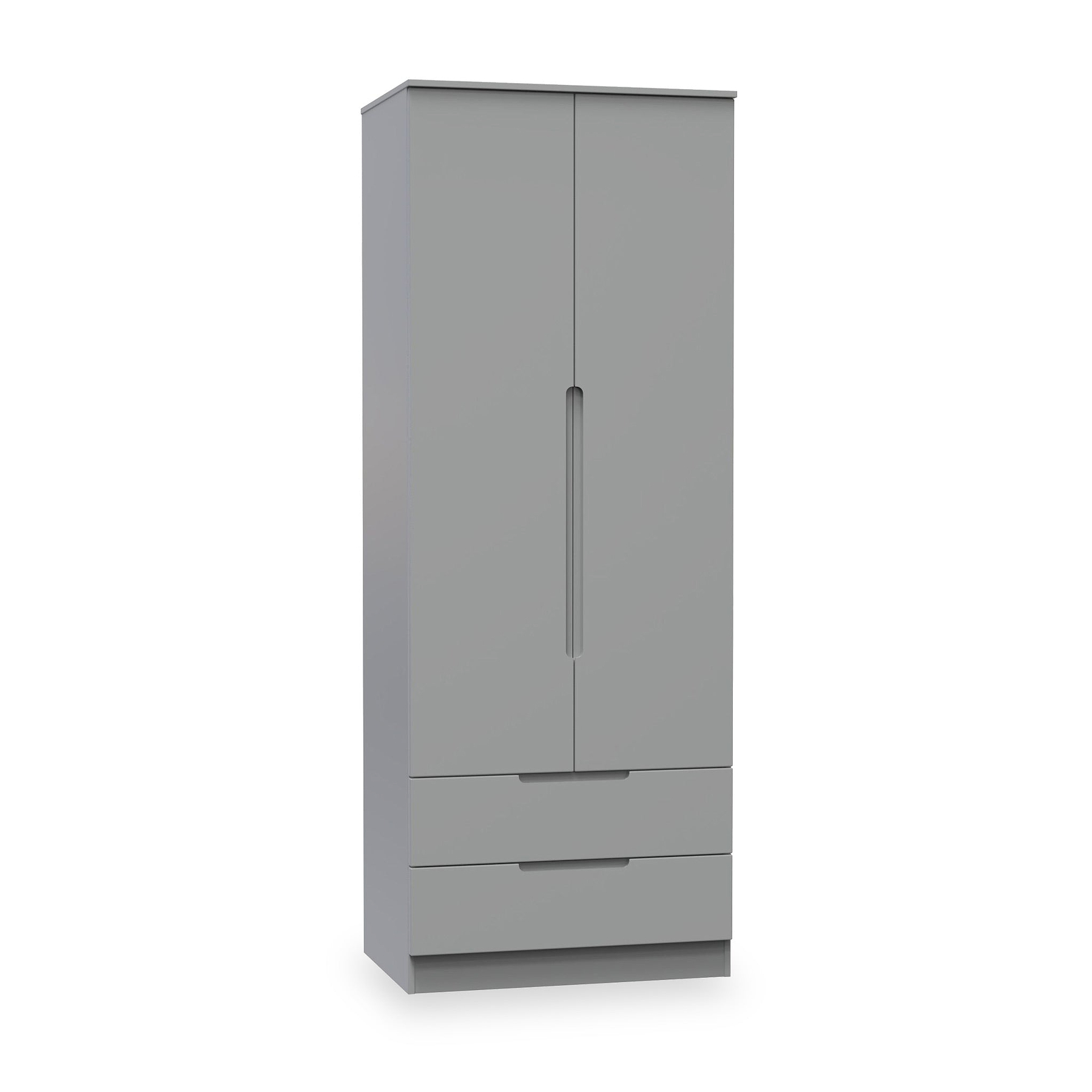 Henshaw 2 Drawer Double Wardrobe Dusk Grey from Roseland Furniture