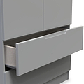 Henshaw 2 Drawer Double Wardrobe Dusk Grey from Roseland Furniture