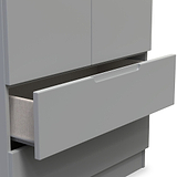 Henshaw 2 Drawer Double Wardrobe Dusk Grey from Roseland Furniture