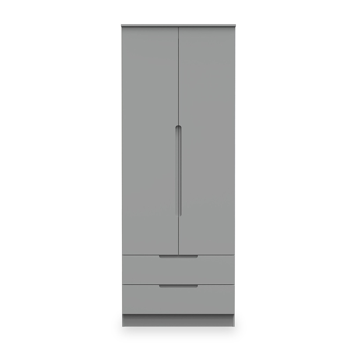 Henshaw 2 Drawer Double Wardrobe Dusk Grey from Roseland Furniture