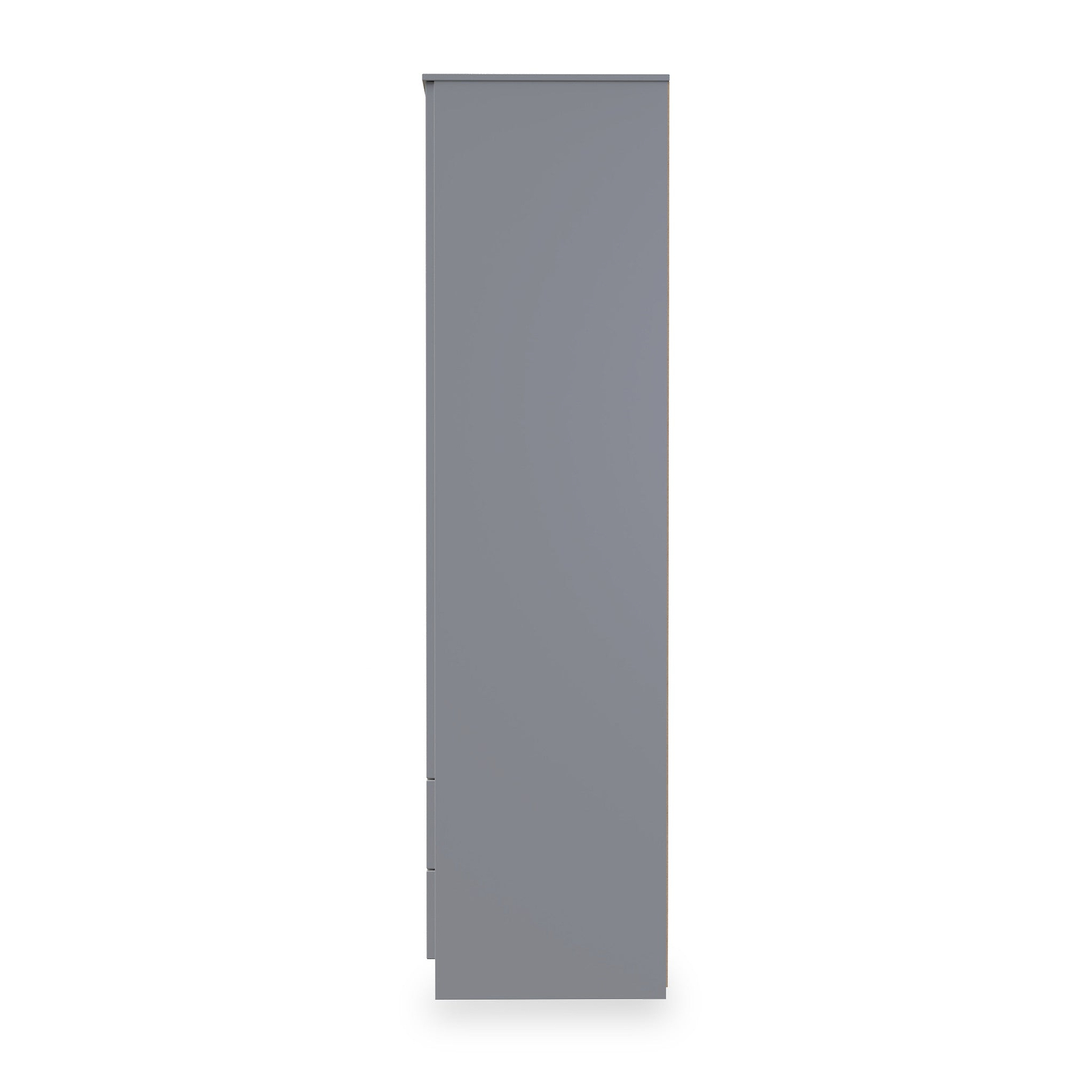 Henshaw 2 Drawer Double Wardrobe Dusk Grey from Roseland Furniture