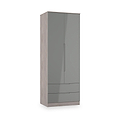 Henshaw Grey Oak 2 Drawer Double Wardrobe from Roseland Furniture