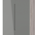 Henshaw Grey Oak 2 Drawer Double Wardrobe from Roseland Furniture