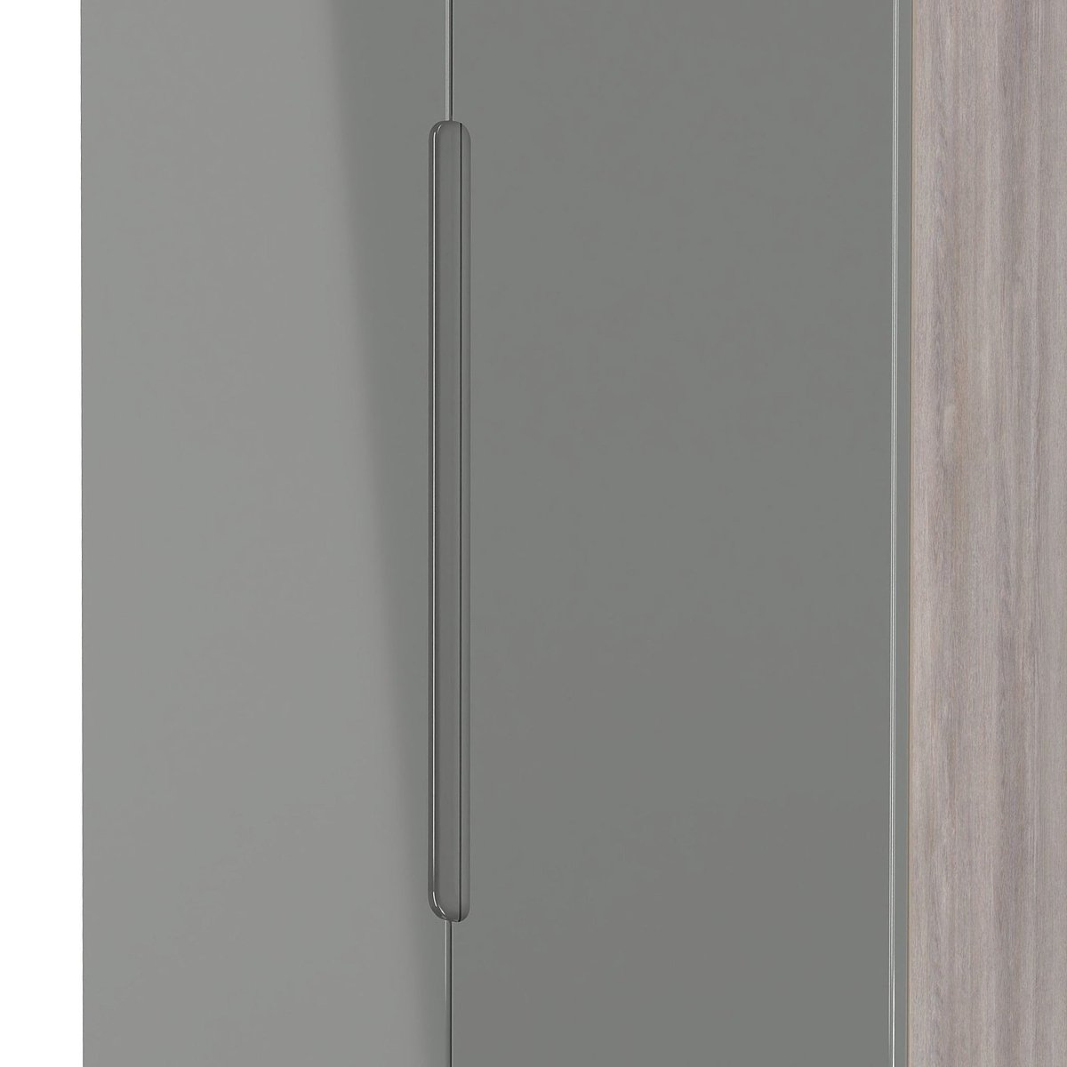 Henshaw Grey Oak 2 Drawer Double Wardrobe from Roseland Furniture
