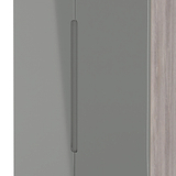 Henshaw Grey Oak 2 Drawer Double Wardrobe from Roseland Furniture