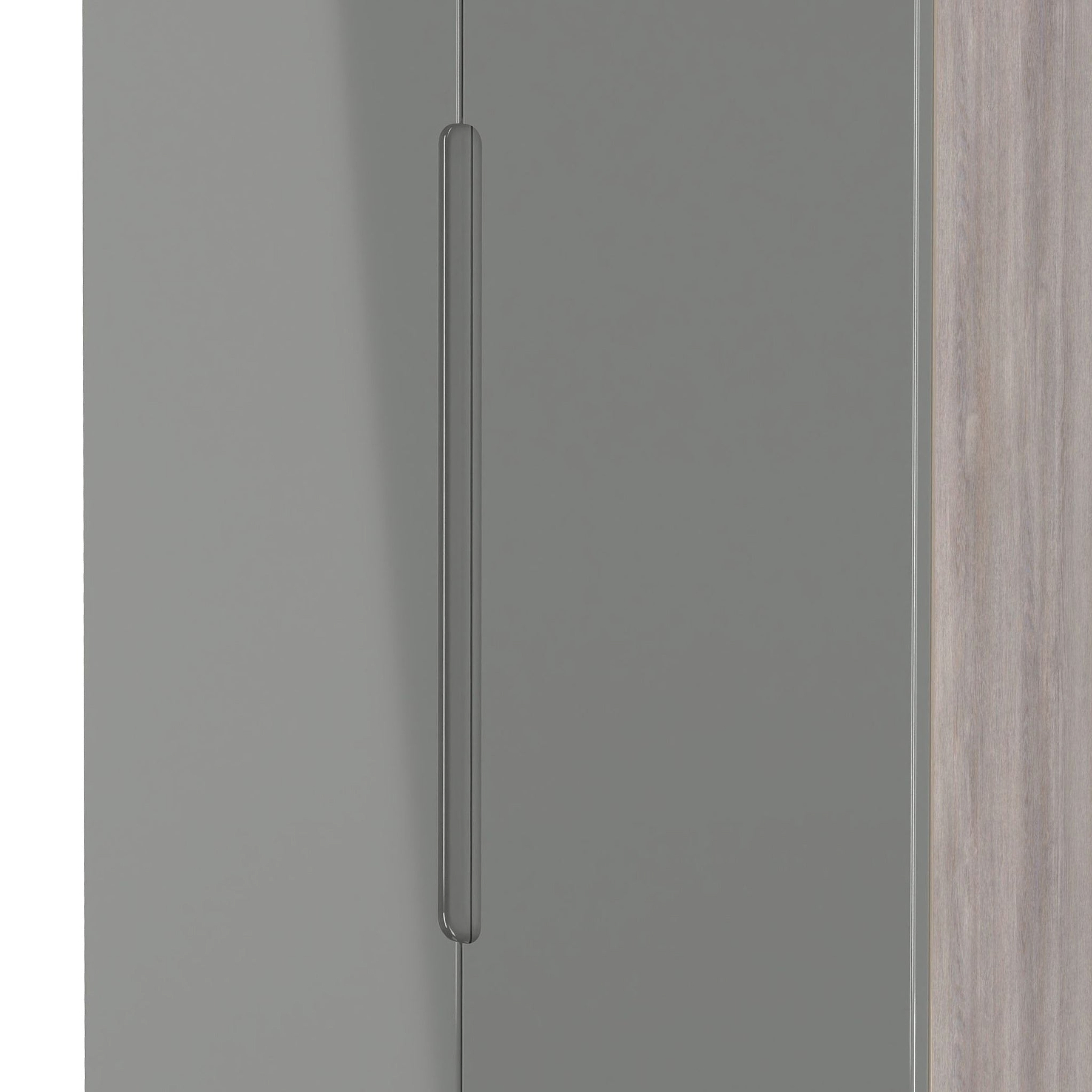 Henshaw Grey Oak 2 Drawer Double Wardrobe from Roseland Furniture
