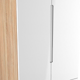Henshaw 2 Drawer Double Wardrobe White Oak from Roseland Furniture