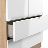 Henshaw 2 Drawer Double Wardrobe White Oak from Roseland Furniture