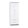 Henshaw 2 Drawer Double Wardrobe White from Roseland Furniture