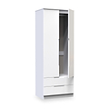 Henshaw 2 Drawer Double Wardrobe White from Roseland Furniture