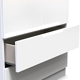 Henshaw 2 Drawer Double Wardrobe White from Roseland Furniture