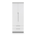 Henshaw 2 Drawer Double Wardrobe White from Roseland Furniture