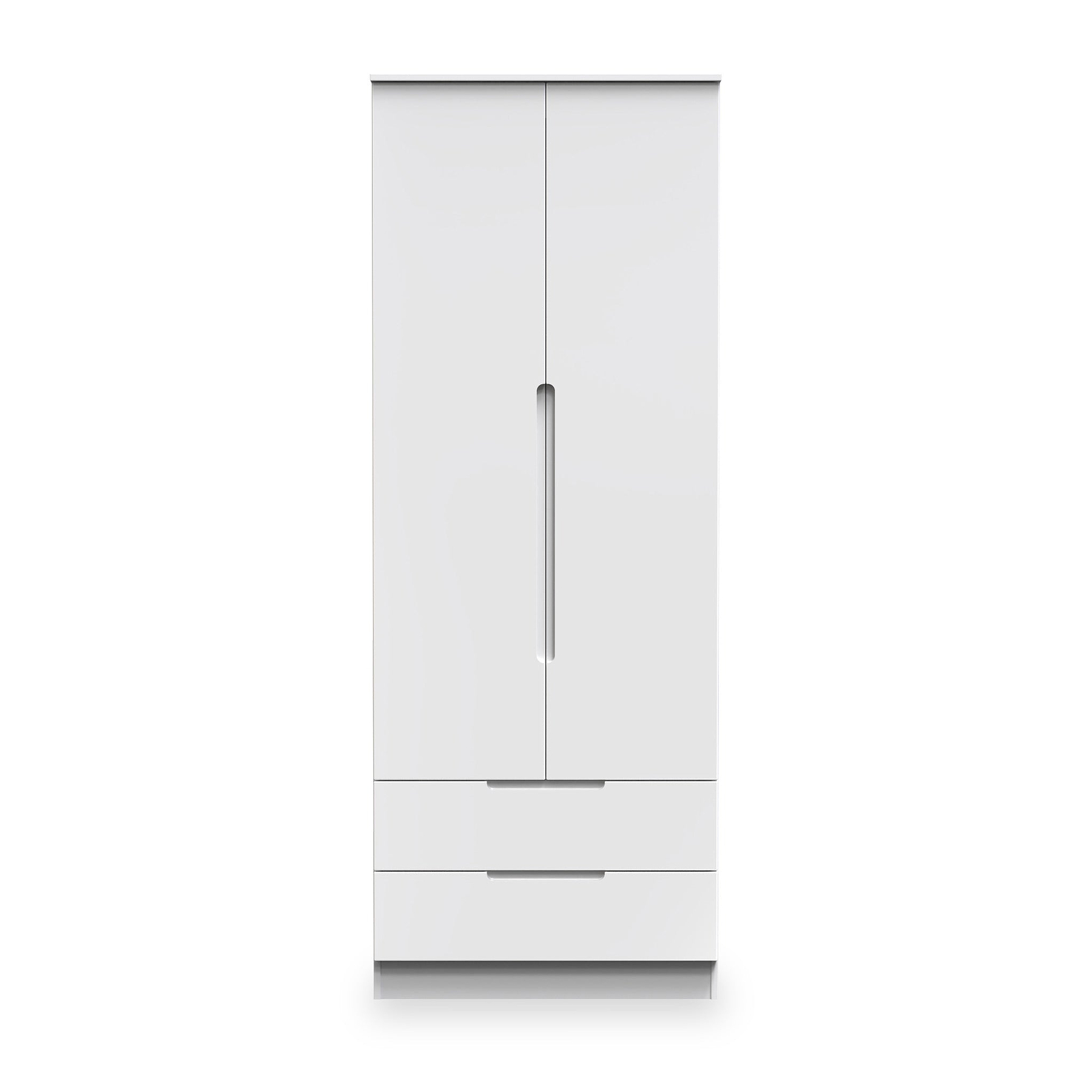 Henshaw 2 Drawer Double Wardrobe White from Roseland Furniture