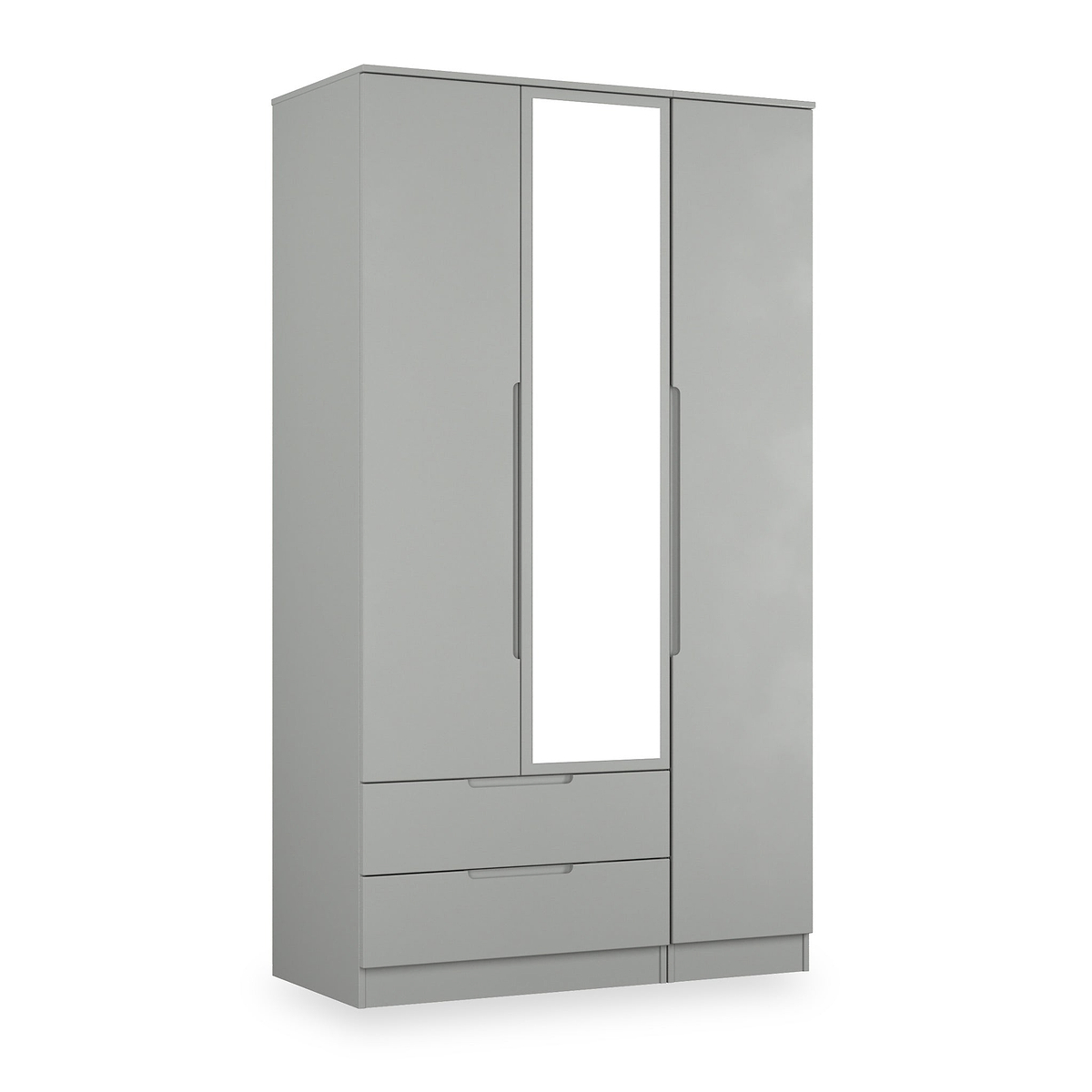 Henshaw 2 Drawer Triple Wardrobe Dusk Grey from Roseland Furniture