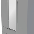 Henshaw 2 Drawer Triple Wardrobe Dusk Grey from Roseland Furniture
