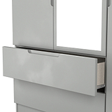 Henshaw 2 Drawer Triple Wardrobe Dusk Grey from Roseland Furniture