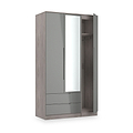 Henshaw Grey Oak 2 Drawer Triple Wardrobe from Roseland Furniture