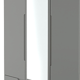 Henshaw Grey Oak 2 Drawer Triple Wardrobe from Roseland Furniture
