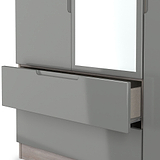 Henshaw Grey Oak 2 Drawer Triple Wardrobe from Roseland Furniture