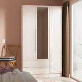 Henshaw Cashmere 2 Drawer Triple Wardrobe from Roseland Furniture