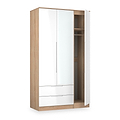 Henshaw 2 Drawer Triple Wardrobe White Oak from Roseland Furniture