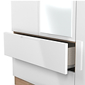 Henshaw 2 Drawer Triple Wardrobe White Oak from Roseland Furniture
