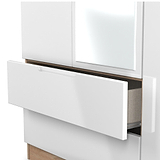 Henshaw 2 Drawer Triple Wardrobe White Oak from Roseland Furniture