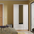 Henshaw 2 Drawer Triple Wardrobe White Oak from Roseland Furniture