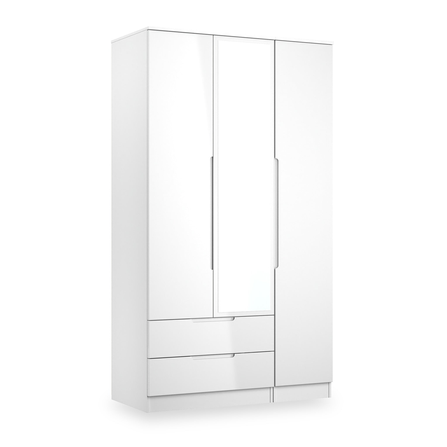 Henshaw 2 Drawer Triple Wardrobe White from Roseland Furniture