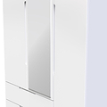 Henshaw 2 Drawer Triple Wardrobe White from Roseland Furniture