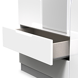 Henshaw 2 Drawer Triple Wardrobe White from Roseland Furniture