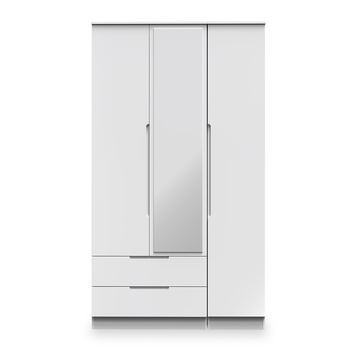 Henshaw 2 Drawer Triple Wardrobe White from Roseland Furniture