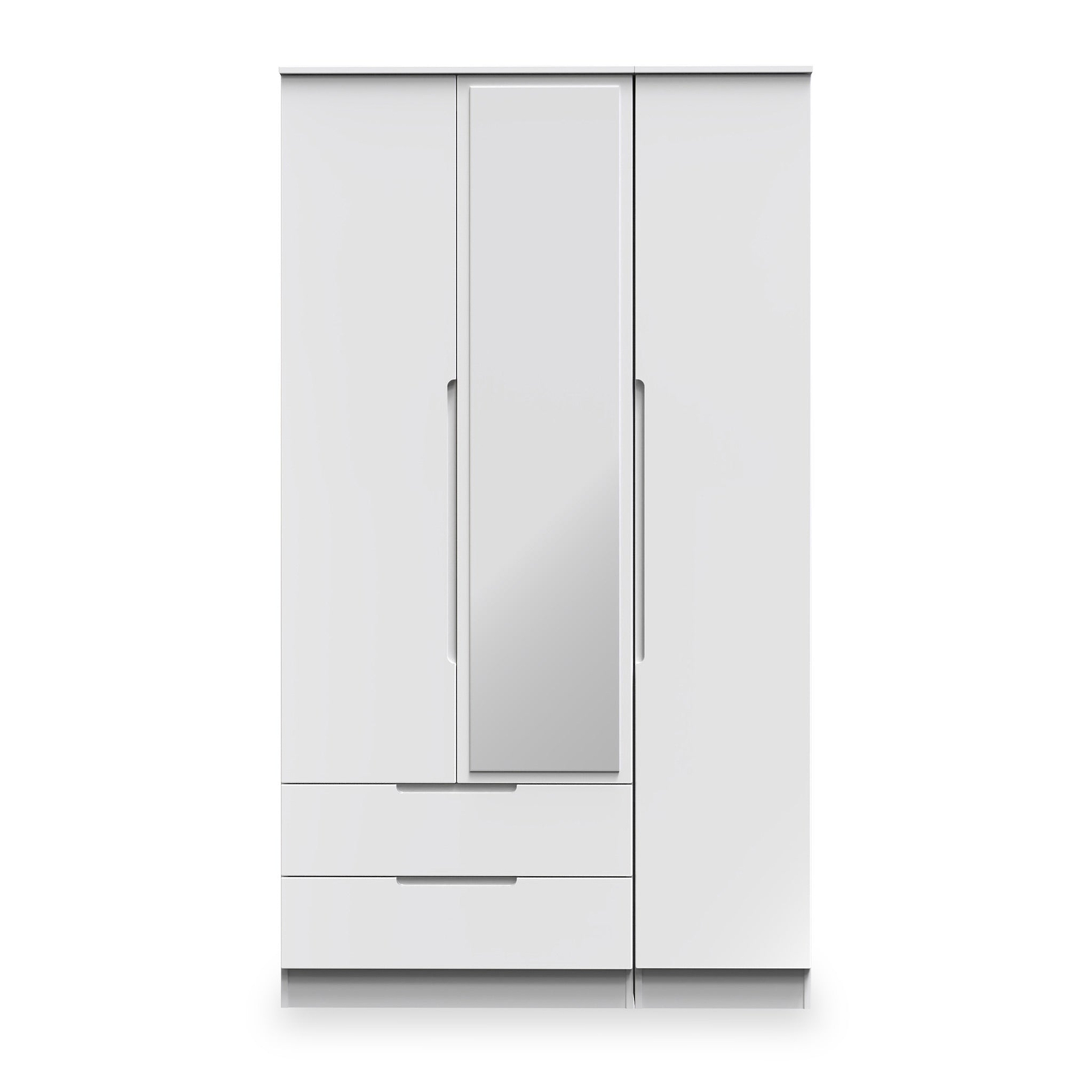 Henshaw 2 Drawer Triple Wardrobe White from Roseland Furniture