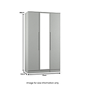 Henshaw Tall Triple Wardrobe Dusk Grey from Roseland Furniture