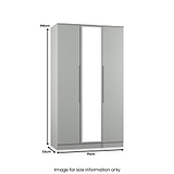 Henshaw Tall Triple Wardrobe Dusk Grey from Roseland Furniture
