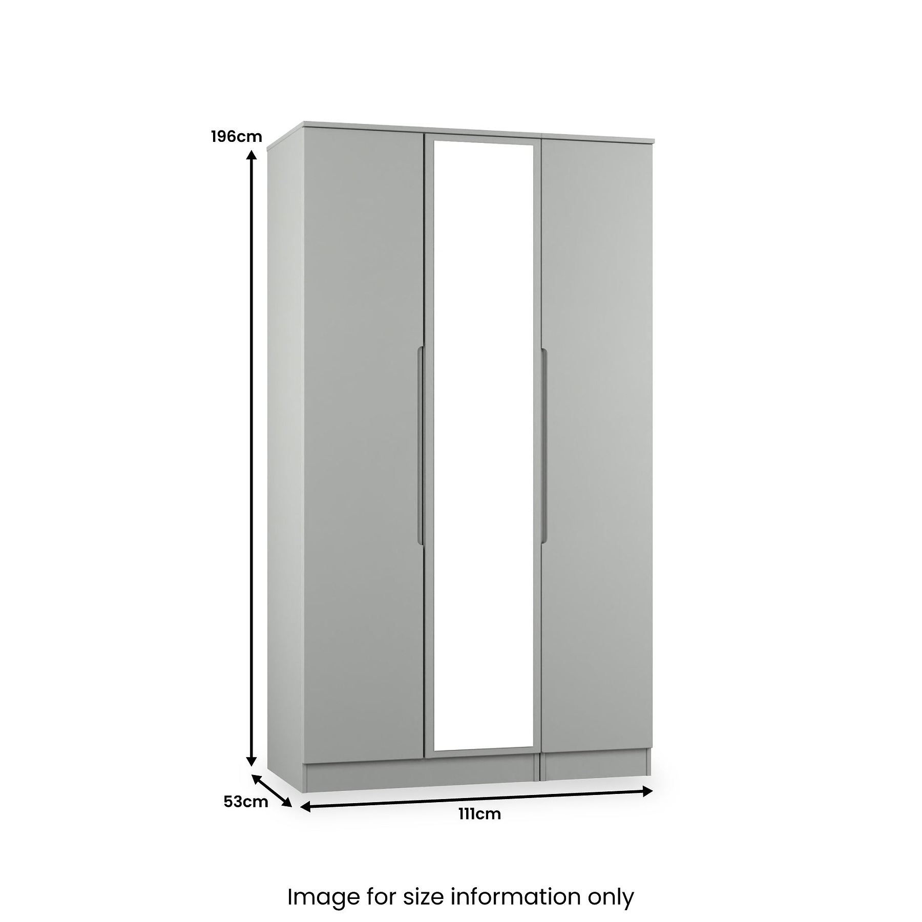 Henshaw Tall Triple Wardrobe Dusk Grey from Roseland Furniture