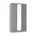 Henshaw Grey Oak Tall Triple Wardrobe from Roseland Furniture