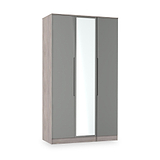 Henshaw Grey Oak Tall Triple Wardrobe from Roseland Furniture