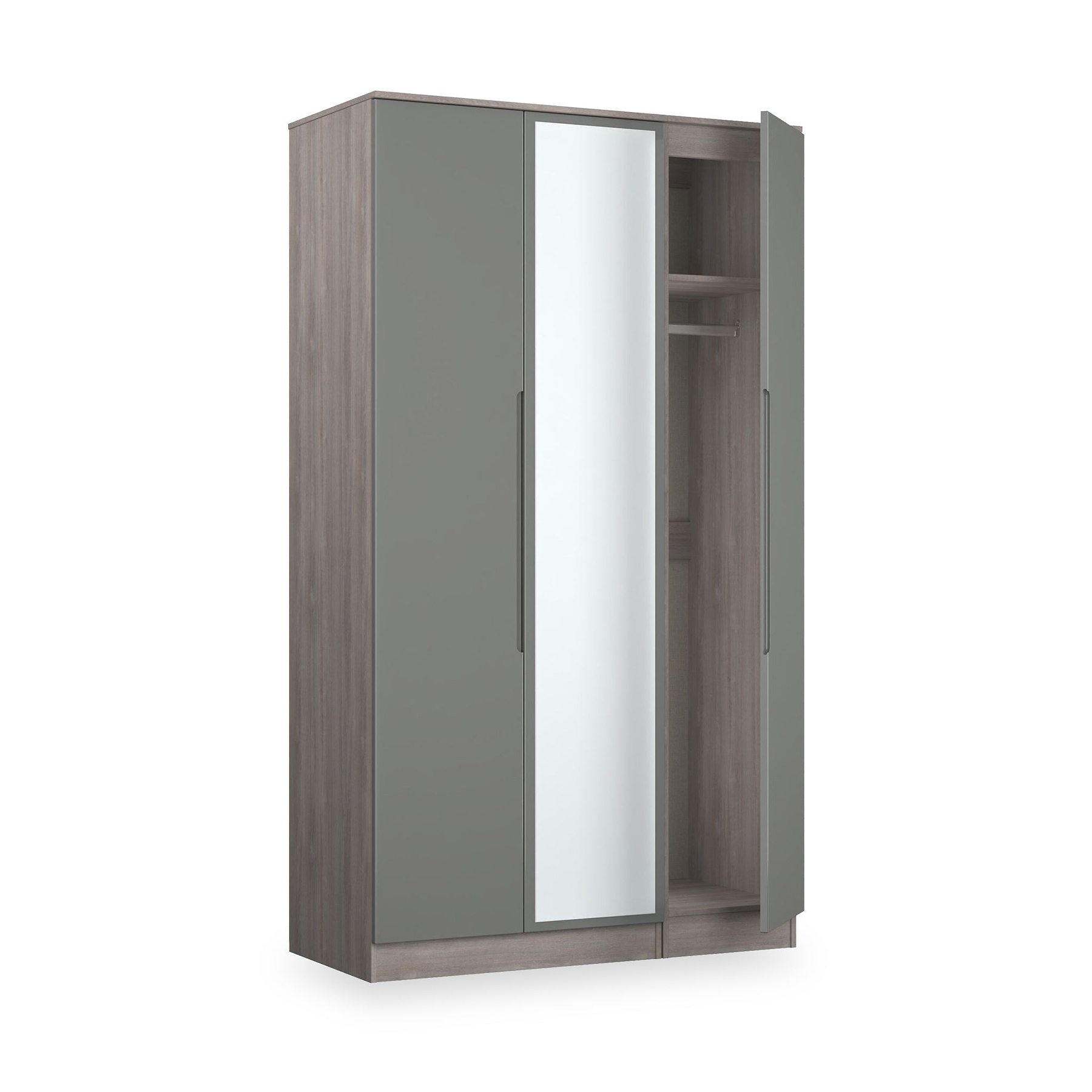 Henshaw Grey Oak Tall Triple Wardrobe from Roseland Furniture