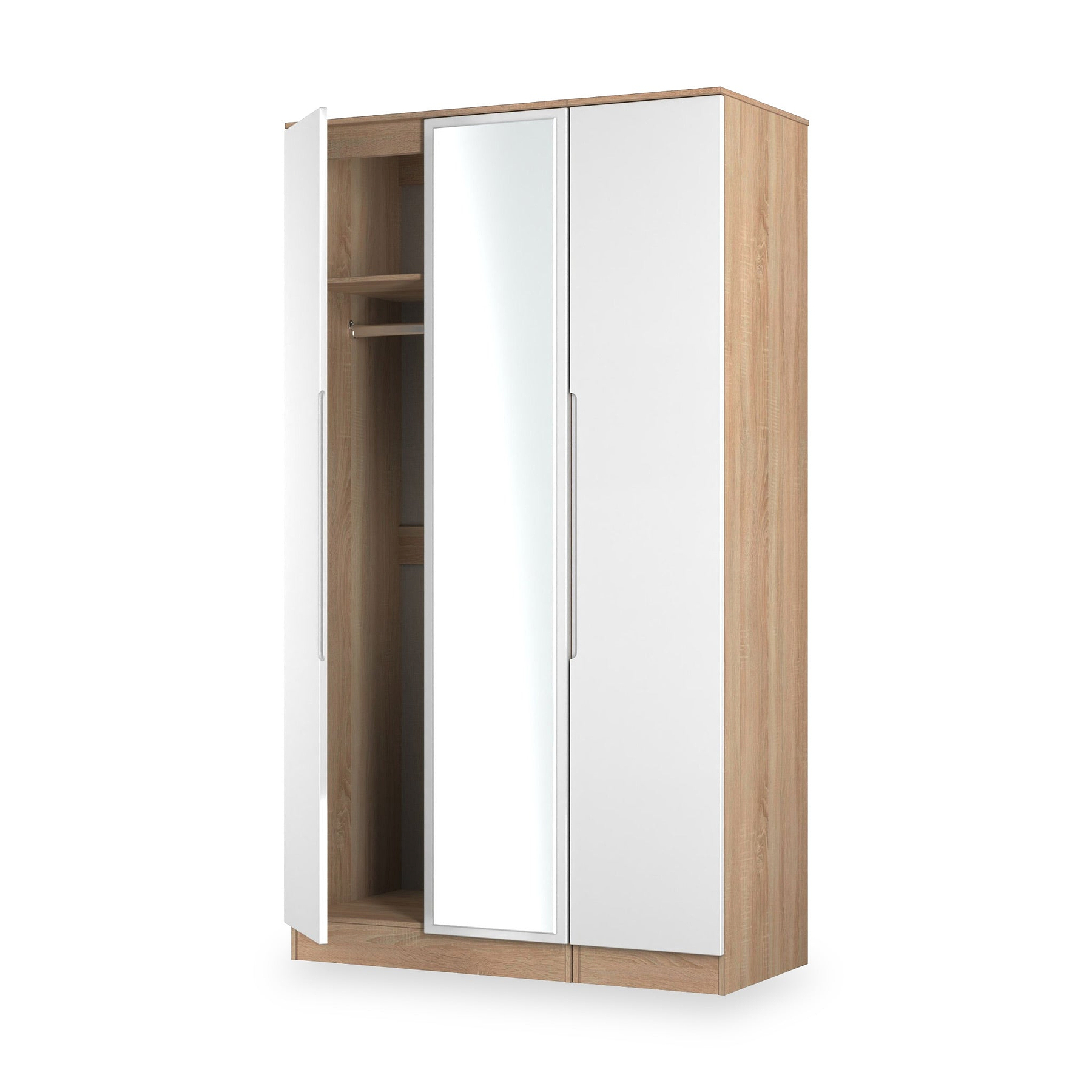 Henshaw Tall Triple Wardrobe White Oak from Roseland Furniture