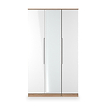 Henshaw Tall Triple Wardrobe White Oak from Roseland Furniture
