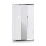 Henshaw Tall Triple Wardrobe White from Roseland Furniture