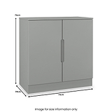 Henshaw 2 Door Small Sideboard Dusk Grey from Roseland Furniture